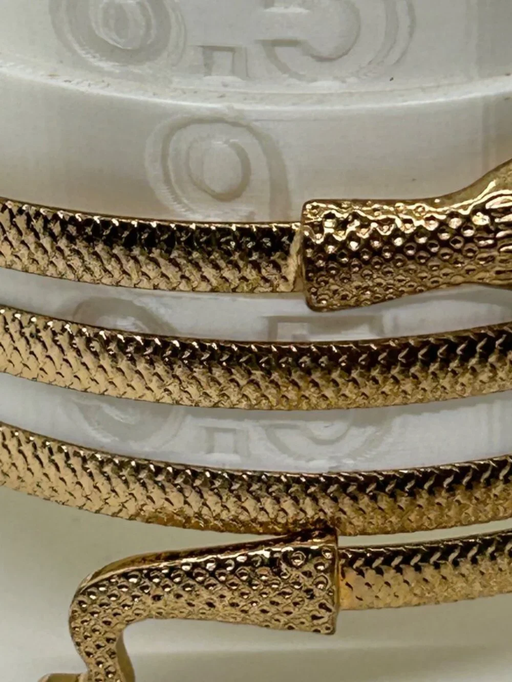 Gold-tone Snake Arm Cuff Spiral Wrap Bracelet Cleopatra Egyptian Medusa Costume - Picture 10 of 12
